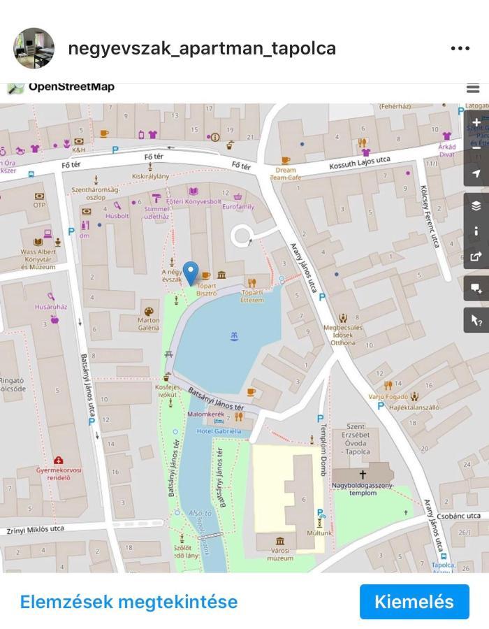 Negy Evszak Apartman- Tapolca Exteriör bild